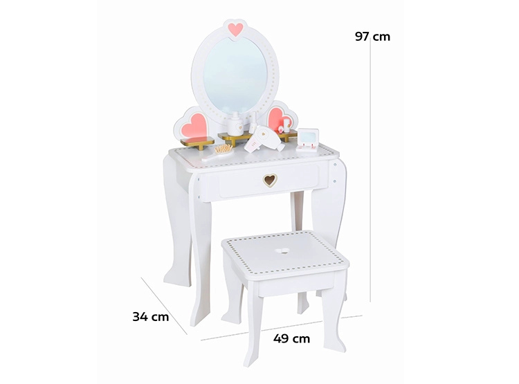 TOCADOR KIDSCOOL LOVE CON ACCESORIOS BLANCO - 5