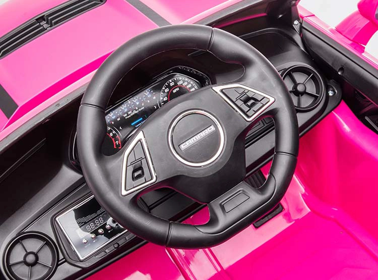 AUTO A BATERIA KIDSCOOL CHEVROLET CAMARO ROSADO 12V - 14