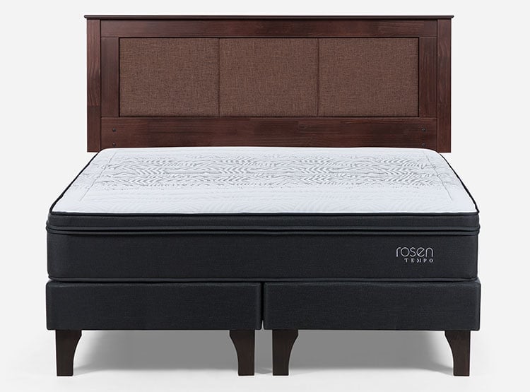 JUEGO DE DORMITORIO ROSEN CAMA EUROPEA TEMPO BD 2 PLAZAS + SET RACHEL - 1