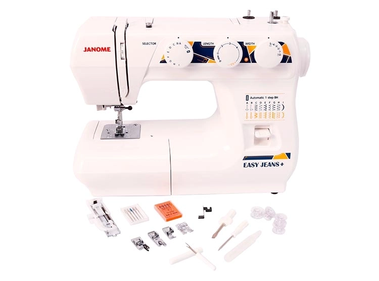 COMBO JANOME MAQUINA DE COSER EASY JEANS PLUS + OVERLOCK 8002D - 4