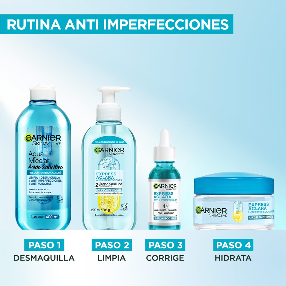 SERUM FACIAL GARNIER ANTIIMPERFECCIONES BOOSTER EXPRESS ACLARA 30 ML - 4