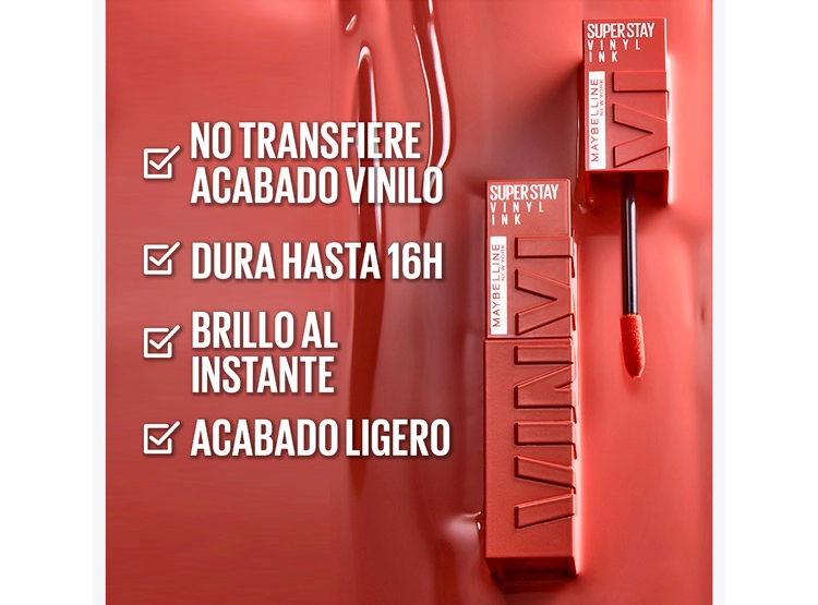 LABIAL MAYBELLINE LÍQUIDO SUPER STAY VINYL INK 4 GR - 5