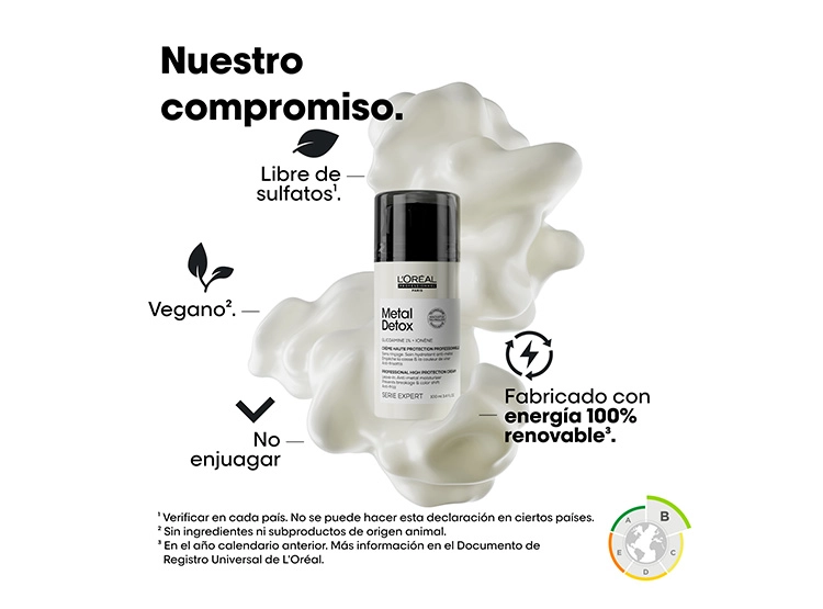 CREMA PEINAR L'ORÉAL PROFESSIONNEL ANTIQUIEBRE PROTECCIÓN UV METAL DETOX 100 ML - 7