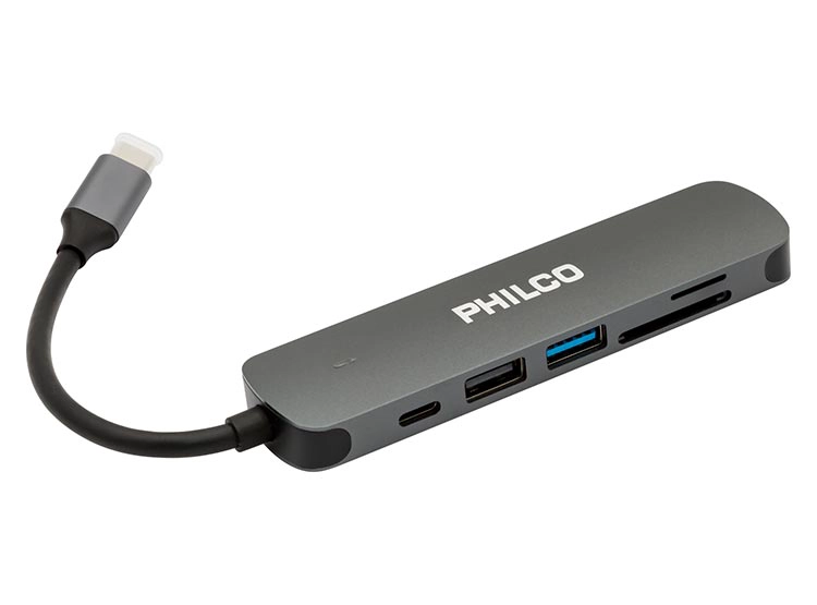ADAPTADOR HUB PHILCO 6 EN 1 TIPO C A HDMI+ 3.0 - 2