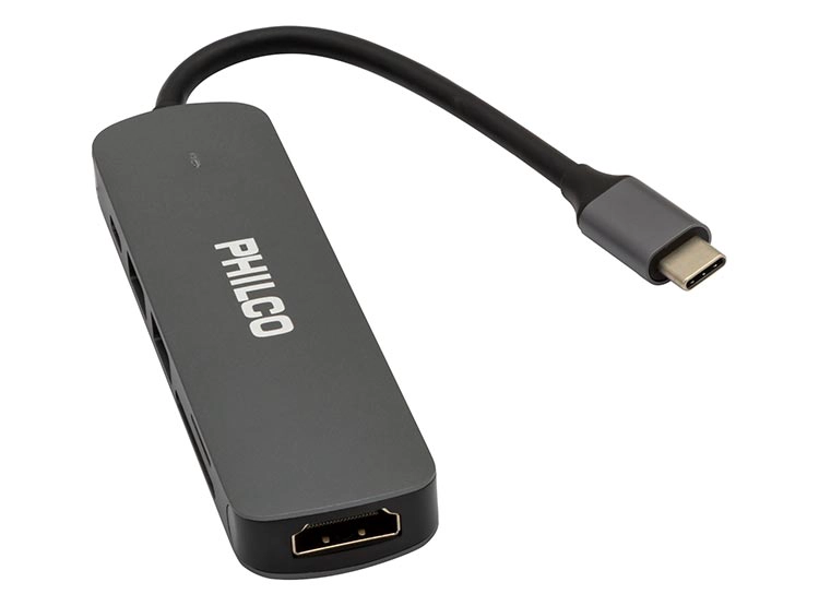 ADAPTADOR HUB PHILCO 6 EN 1 TIPO C A HDMI+ 3.0 - 3