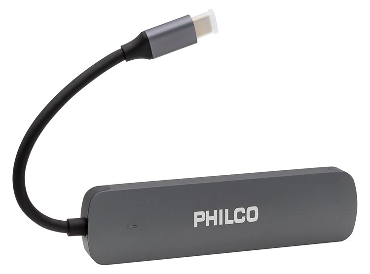ADAPTADOR HUB PHILCO 6 EN 1 TIPO C A HDMI+ 3.0 - 5