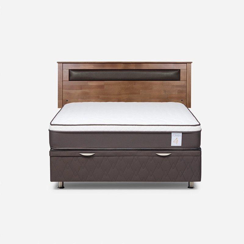 JUEGO DE DORMITORIO ROSEN CAMA BOXET NEW STYLE 4 PLUS 2 PLAZAS + RESPALDO FERRARA - 1