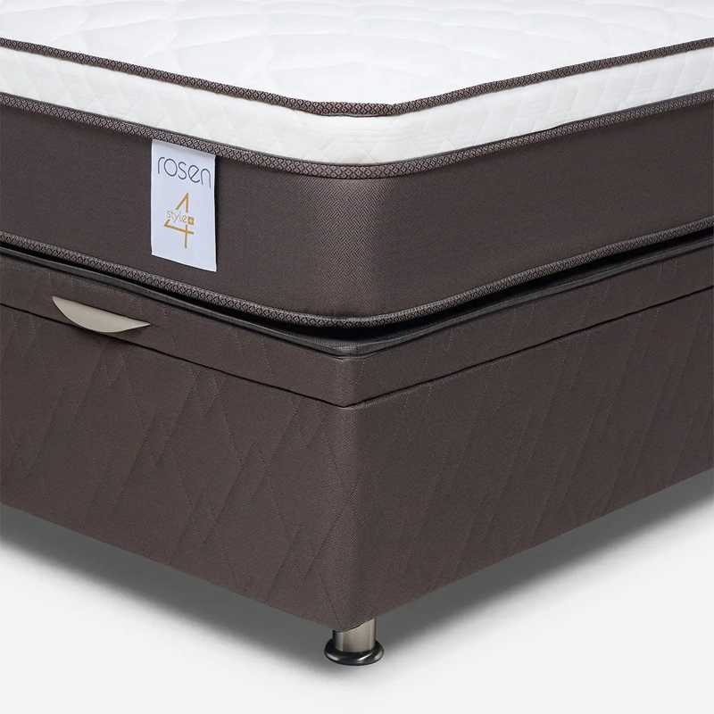 JUEGO DE DORMITORIO ROSEN CAMA BOXET NEW STYLE 4 PLUS 2 PLAZAS + RESPALDO FERRARA - 7