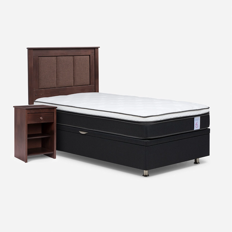JUEGO DE DORMITORIO ROSEN CAMA BOXET NEW STYLE 6 1 PLAZA + SET RACHEL - 2
