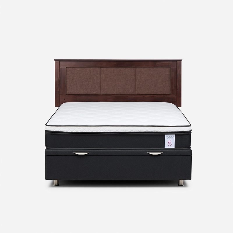JUEGO DE DORMITORIO ROSEN CAMA BOXET NEW STYLE 6 2 PLAZAS + RESPALDO RACHEL - 1