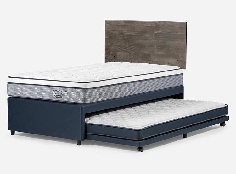 JUEGO DE DORMITORIO ROSEN CAMA DIVAN INDIE 1.5 PLAZAS GRIS + RESPALDO TABOR - 2