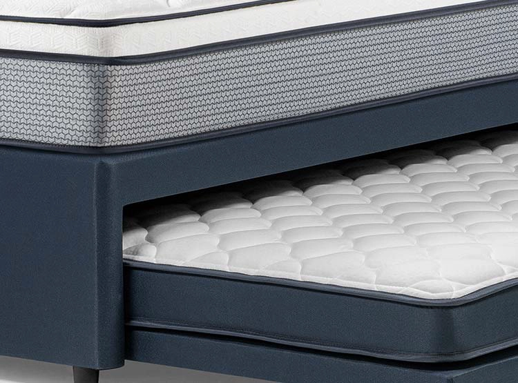 JUEGO DE DORMITORIO ROSEN CAMA DIVAN INDIE 1.5 PLAZAS GRIS + RESPALDO TABOR - 7