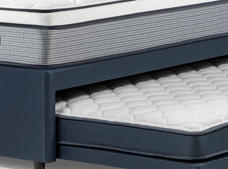 JUEGO DE DORMITORIO ROSEN CAMA DIVAN INDIE 1.5 PLAZAS GRIS + SET TABOR - 6
