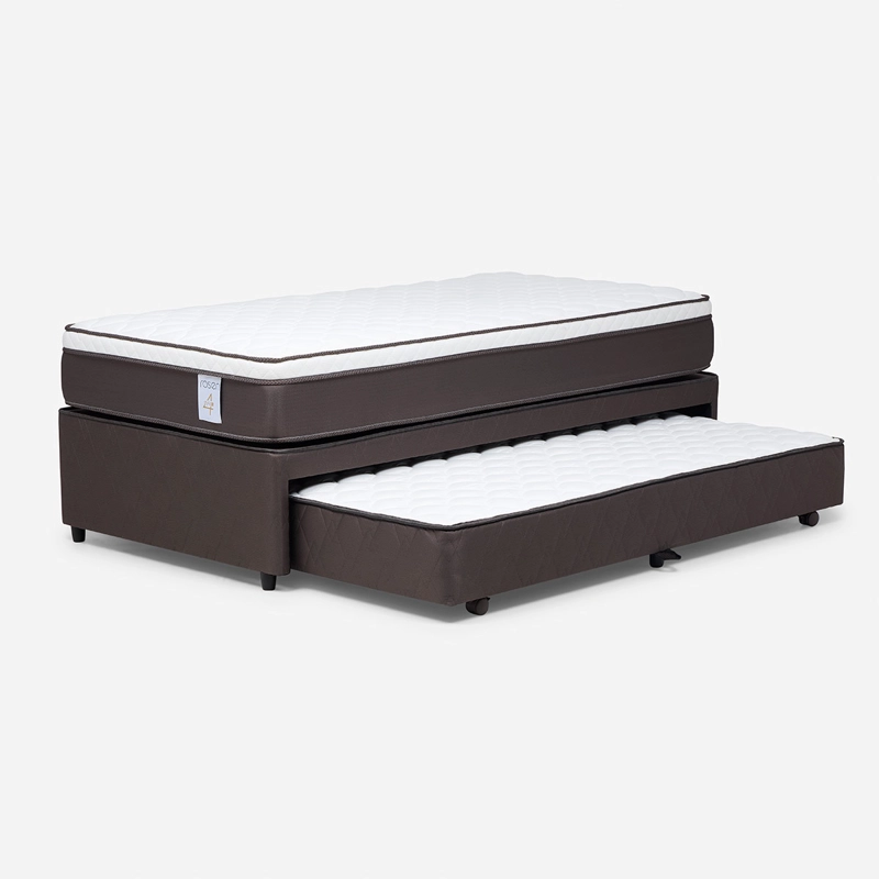 JUEGO DE DORMITORIO ROSEN CAMA DIVAN NEW STYLE 4 PLUS 1.5 PLAZAS GRIS + SET FERRARA - 3