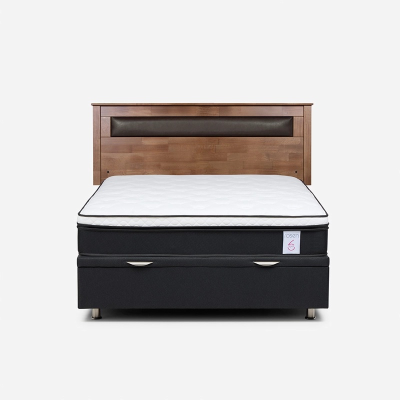 JUEGO DE DORMITORIO ROSEN CAMA BOXET NEW STYLE 6 2 PLAZAS + RESPALDO FERRARA - 1