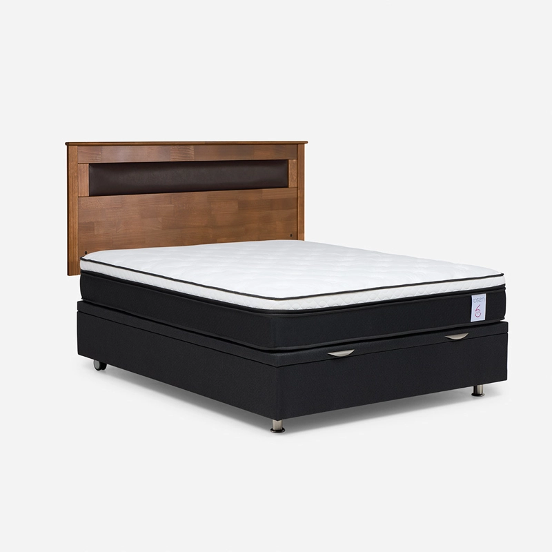 JUEGO DE DORMITORIO ROSEN CAMA BOXET NEW STYLE 6 2 PLAZAS + RESPALDO FERRARA - 2