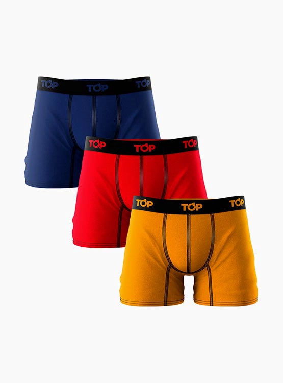 3 PACK BÓXER MEDIO HOMBRE TOP 3 BOXER CALCE ALGODÓN - 1