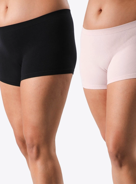 2 PACK CALZÓN MINI MUJER FLORES 25079 SEAMLESS BASIC - 1