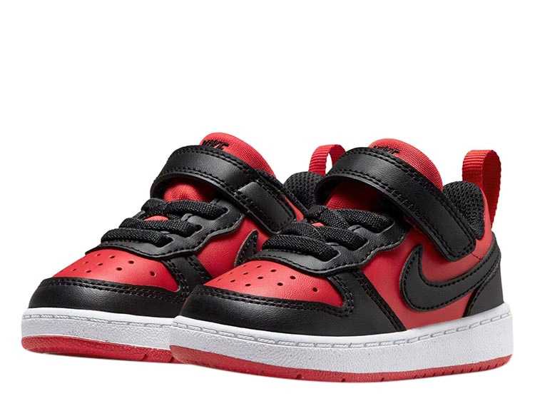 ZAPATILLAS CUERO NIÑO NIKE ROJO COURT BOROUGH LOW RECRAFT - 2