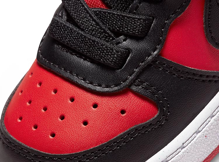 ZAPATILLAS CUERO NIÑO NIKE ROJO COURT BOROUGH LOW RECRAFT - 8