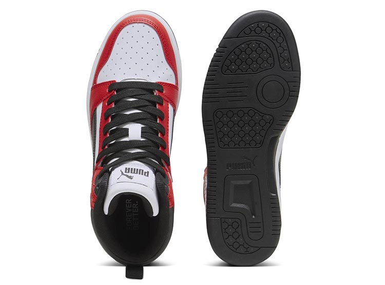 ZAPATILLAS UNISEX PUMA ROJO REBOUND V6 MID JR - 4