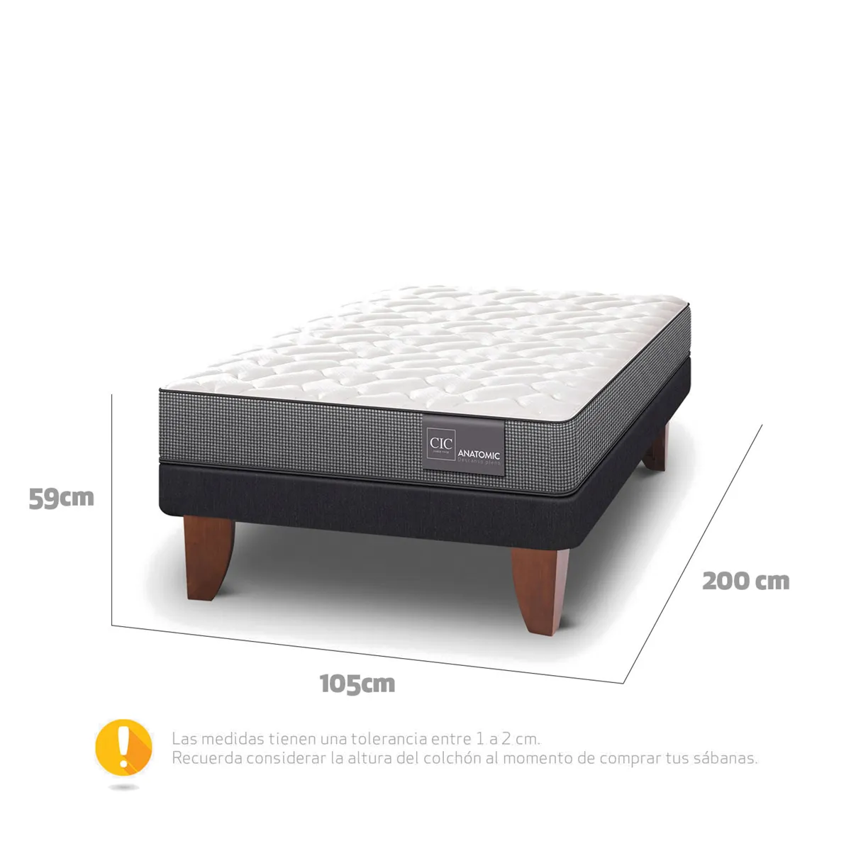 CAMA EUROPEA CIC ANATOMIC 1.5 PLAZAS - 3