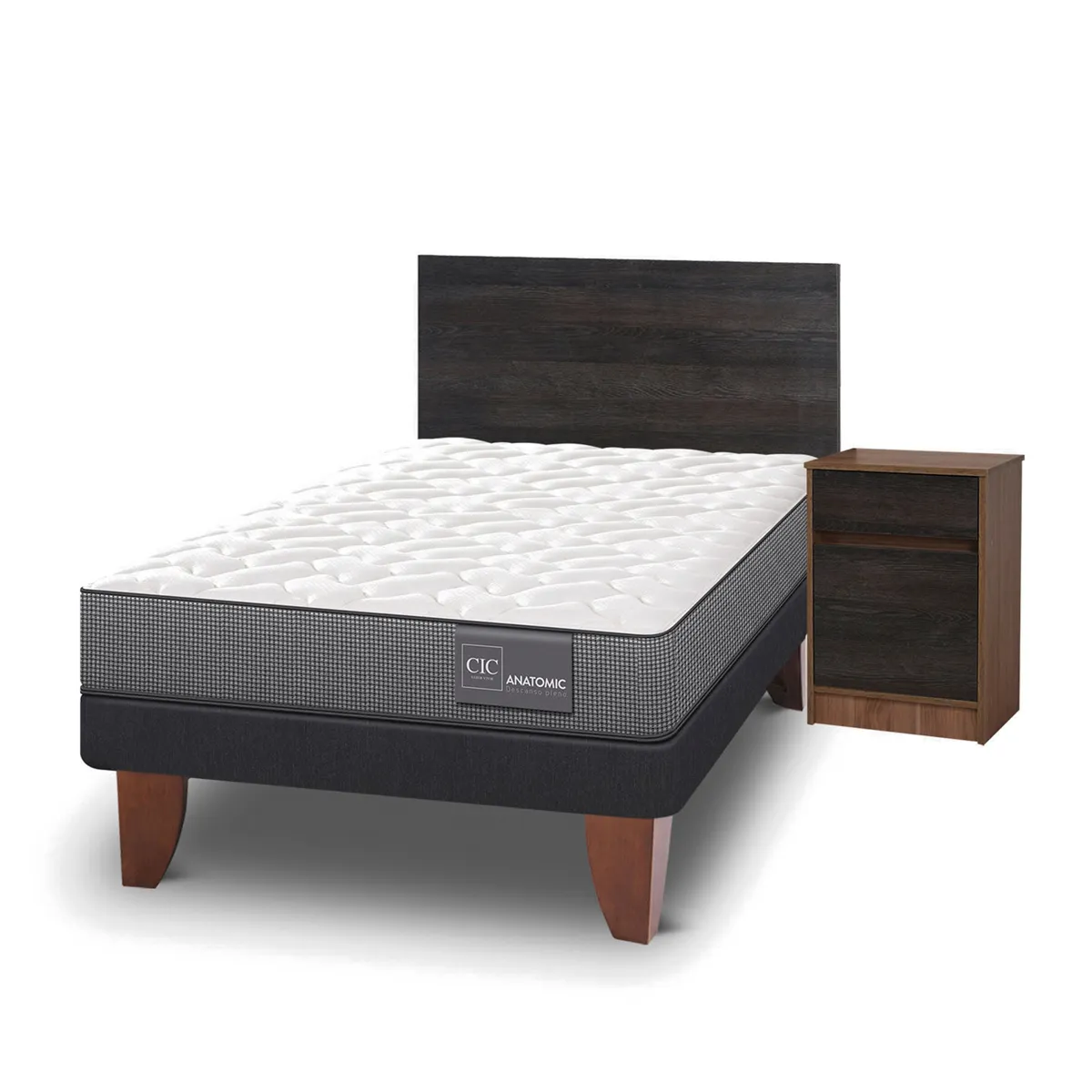 JUEGO DE DORMITORIO CIC CAMA EUROPEA ANATOMIC 1.5 PLAZAS + SET ESPRESSO - 2