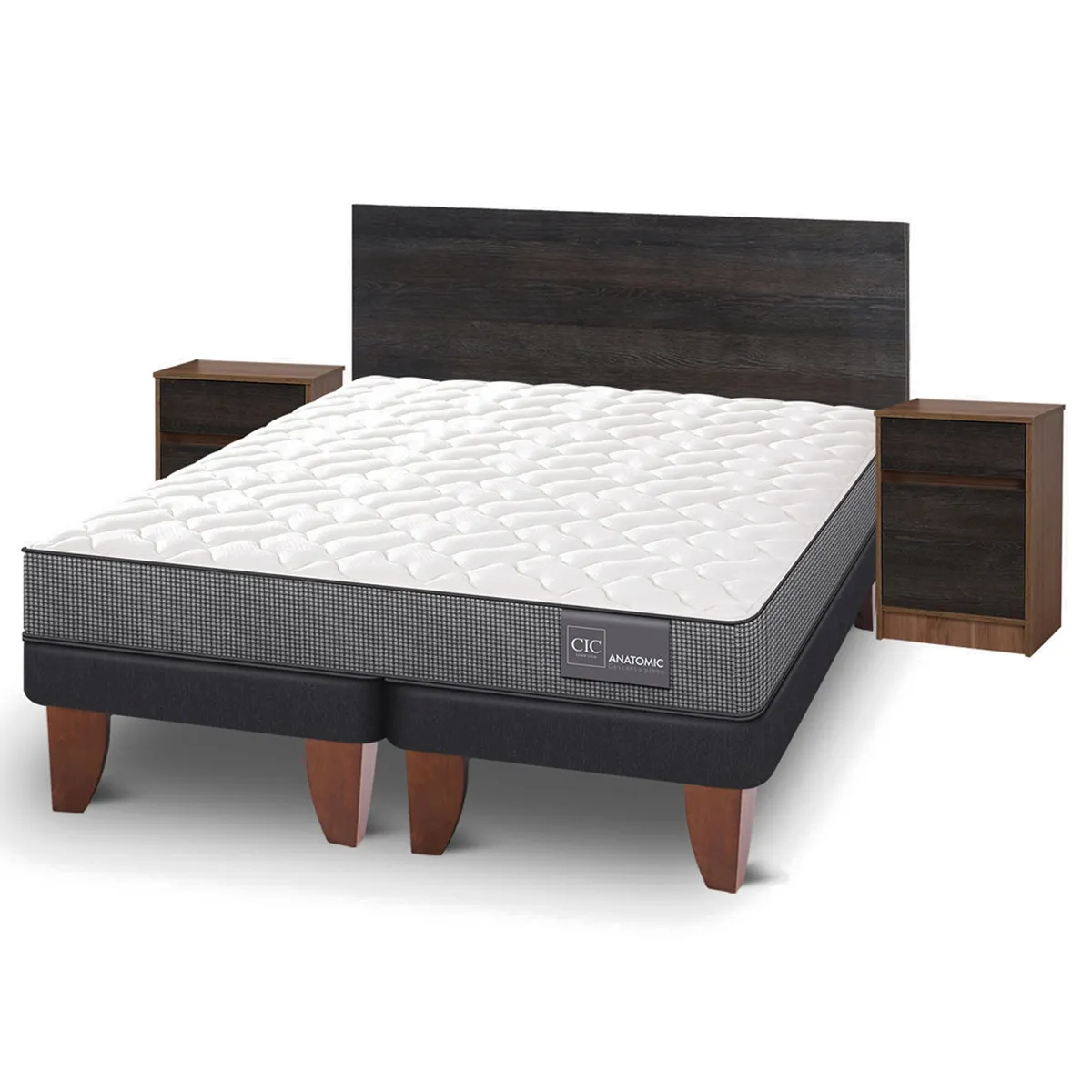 JUEGO DE DORMITORIO CIC CAMA EUROPEA ANATOMIC BD 2 PLAZAS + SET ESPRESSO - 2