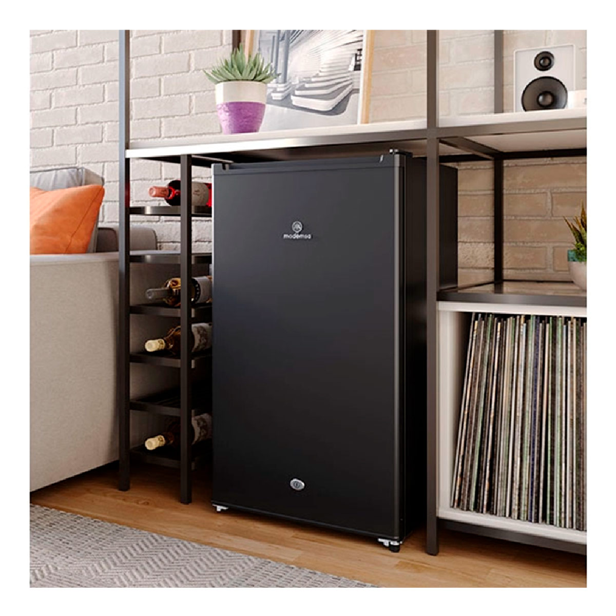 FRIGOBAR MADEMSA MMB91 90L FRÍO DIRECTO NEGRO - 7