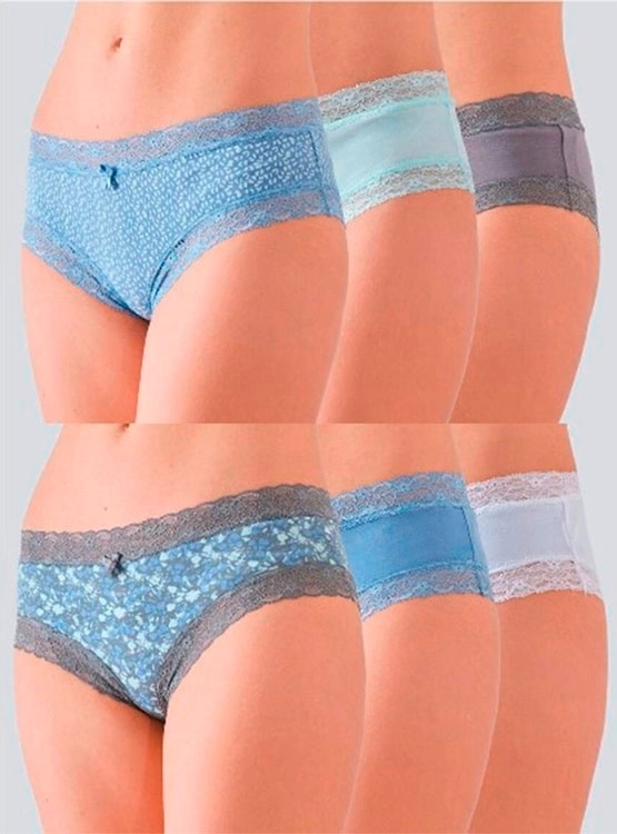 6 PACK CALZÓN MUJER FLORES 25253 - 1