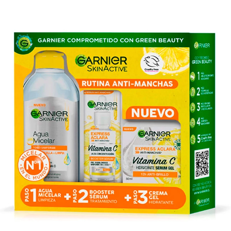 PACK ANTIMANCHAS FACIAL GARNIER EXPRESS ACLARA 480 ML - 1
