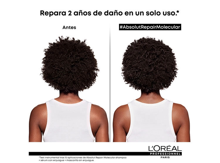 SERUM CAPILAR LORÉAL PROFESSIONNEL LÍQUIDO ACLARADO REPARACIÓN MOLECULAR PROFUNDA 250 ML - 3