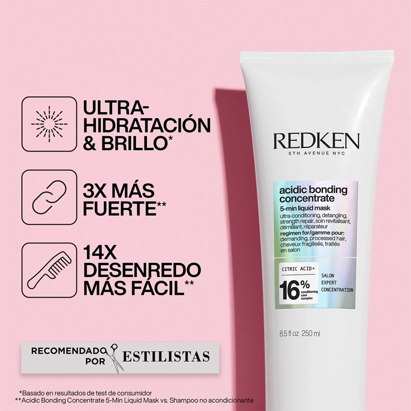 MASCARILLA CAPILAR REDKEN ABC REPARACIÓN CABELLO DAÑADO ACIDIC BONDING CONCENTRATE 250 ML - 2