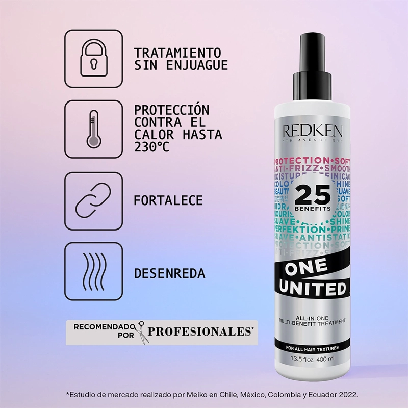 TRATAMIENTO CAPILAR REDKEN SPRAY MULTIBENEFICIOS ONE UNITED 400 ML - 2