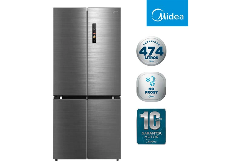 REFRIGERADOR FRENCH DOOR MIDEA MDRM691MTE46 474L NO FROST PLATA - 2