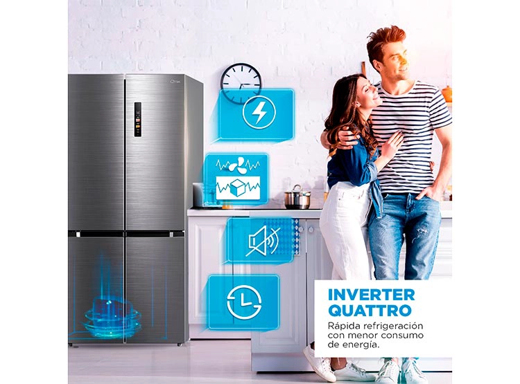 REFRIGERADOR FRENCH DOOR MIDEA MDRM691MTE46 474L NO FROST PLATA - 5