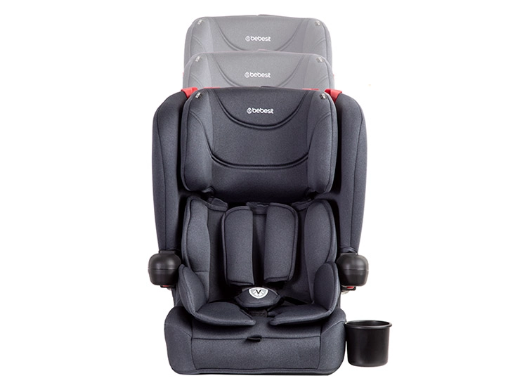 SILLA DE AUTO BUTACA INFANTIL SMARTFIX ISOFIX PLEGABLE NEGRO - 1