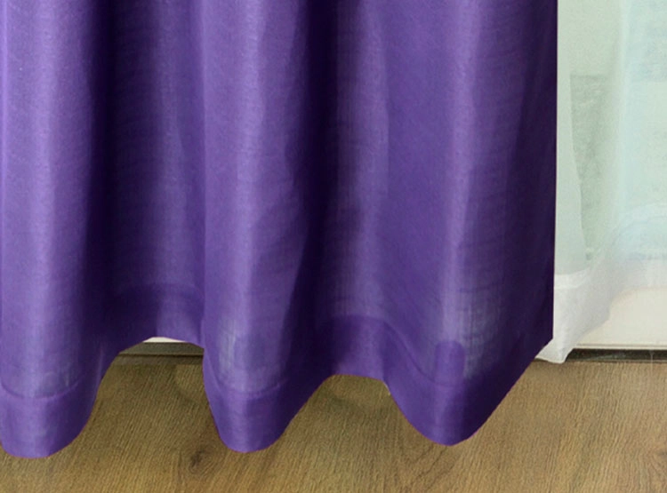 SET CORTINAS DORAL TABATHA RUSTICO ARGOLLA MORADO - 3