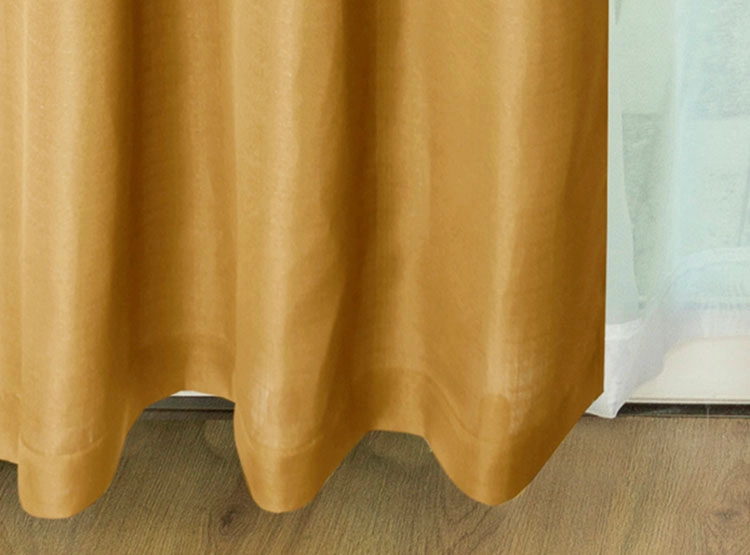 SET CORTINAS DORAL TABATHA RUSTICO ARGOLLA MOSTAZA - 3