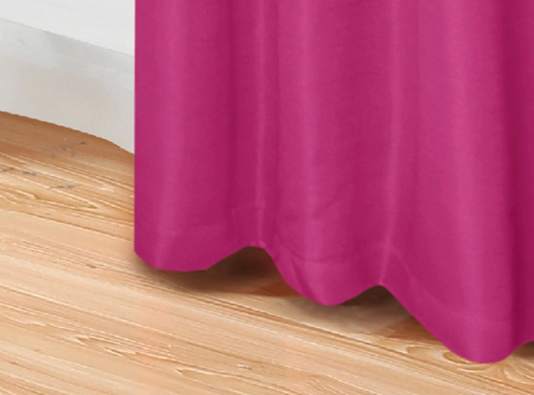 SET CORTINAS DORAL TABATHA RUSTICO PASADOR FUCSIA - 3