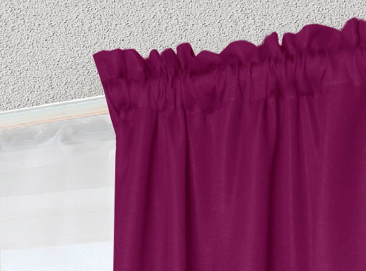SET CORTINAS DORAL TABATHA RUSTICO PASADOR LILA - 2