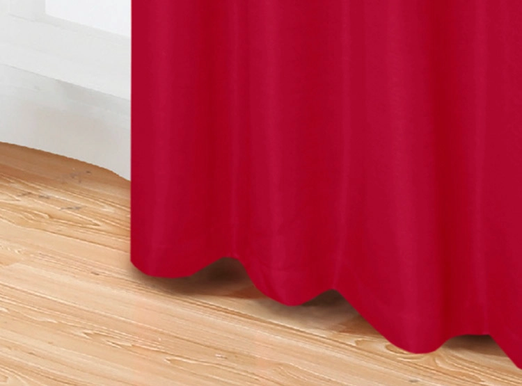 SET CORTINAS DORAL TABATHA RUSTICO PASADOR ROJO - 3
