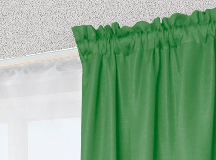 SET CORTINAS DORAL TABATHA RUSTICO PASADOR VERDE - 2