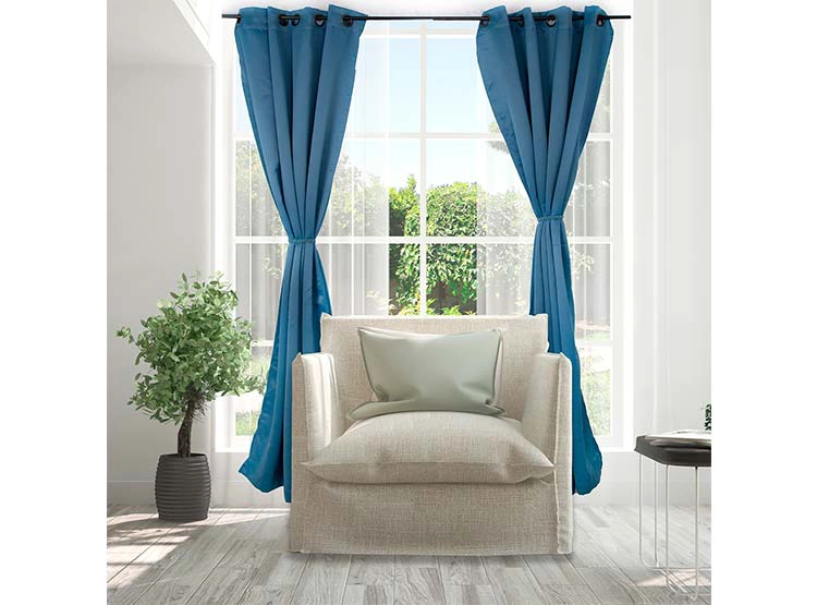 SET CORTINAS DORAL VICTORIA BLACKOUT AZUL - 2