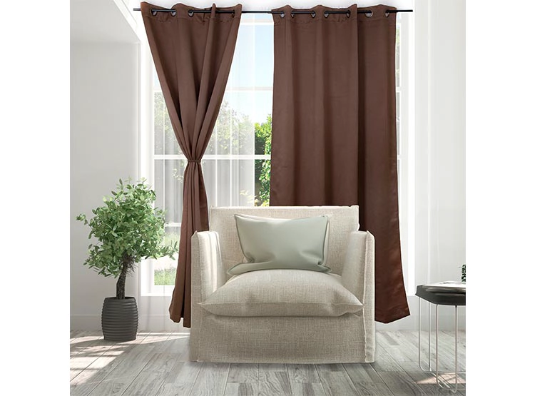 SET CORTINAS DORAL VICTORIA BLACKOUT CAFE - 1