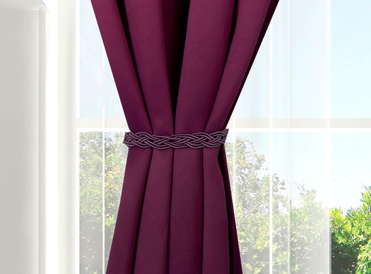 SET CORTINAS DORAL VICTORIA BLACKOUT LILA - 3