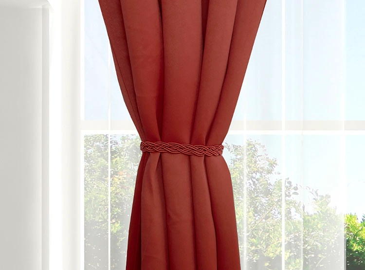 SET CORTINAS DORAL VICTORIA BLACKOUT ROJO - 3