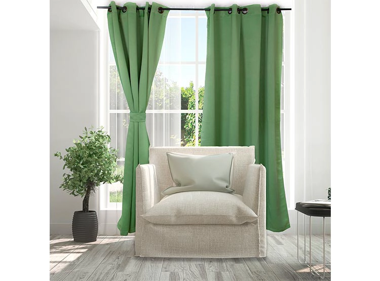 SET CORTINAS DORAL VICTORIA BLACKOUT VERDE - 1