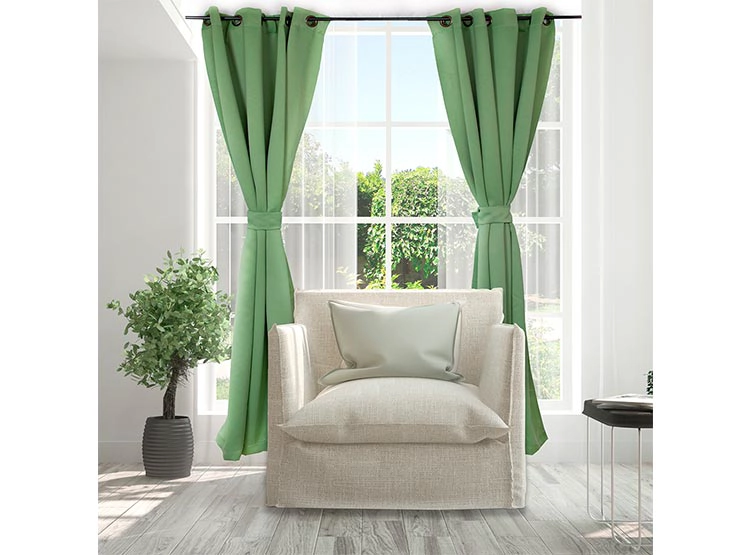 SET CORTINAS DORAL VICTORIA BLACKOUT VERDE - 2