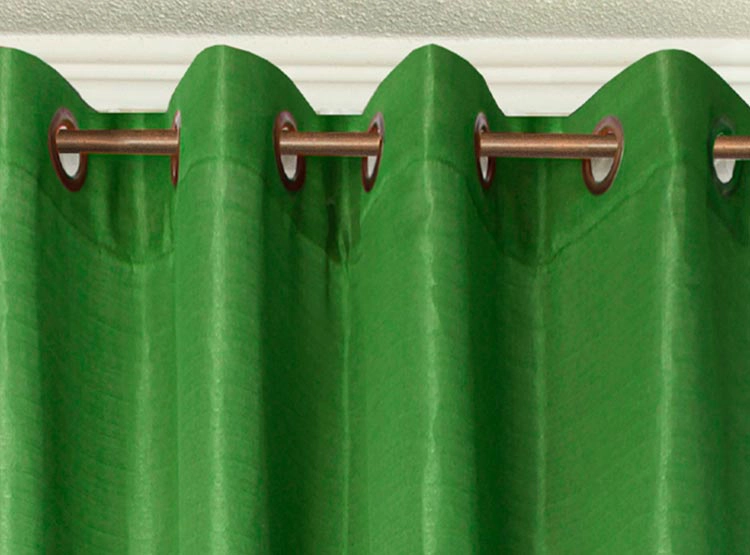 SET CORTINAS DORAL TABATHA RUSTICO ARGOLLA VERDE - 2